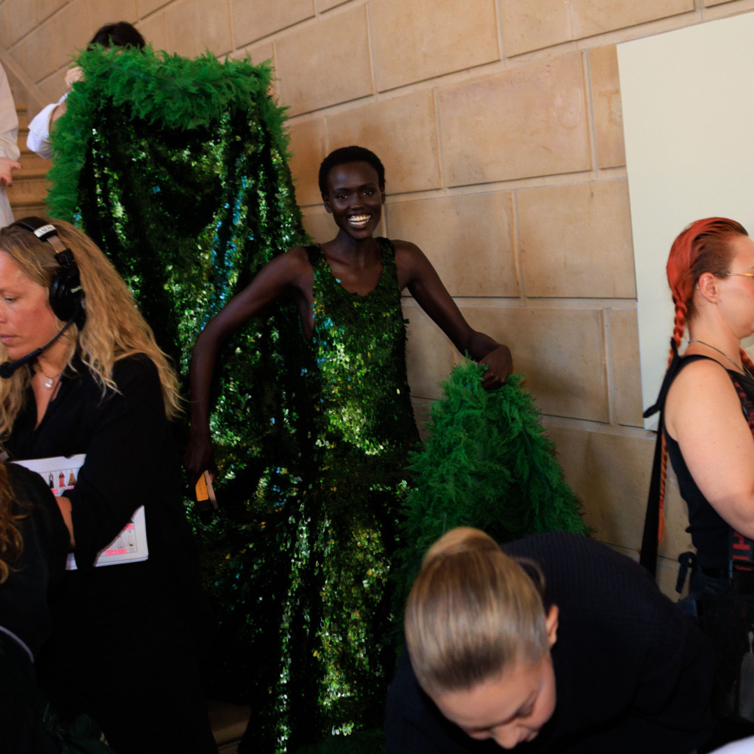 Backstage at Balenciaga Haute Couture Fall/Winter 2026–2027