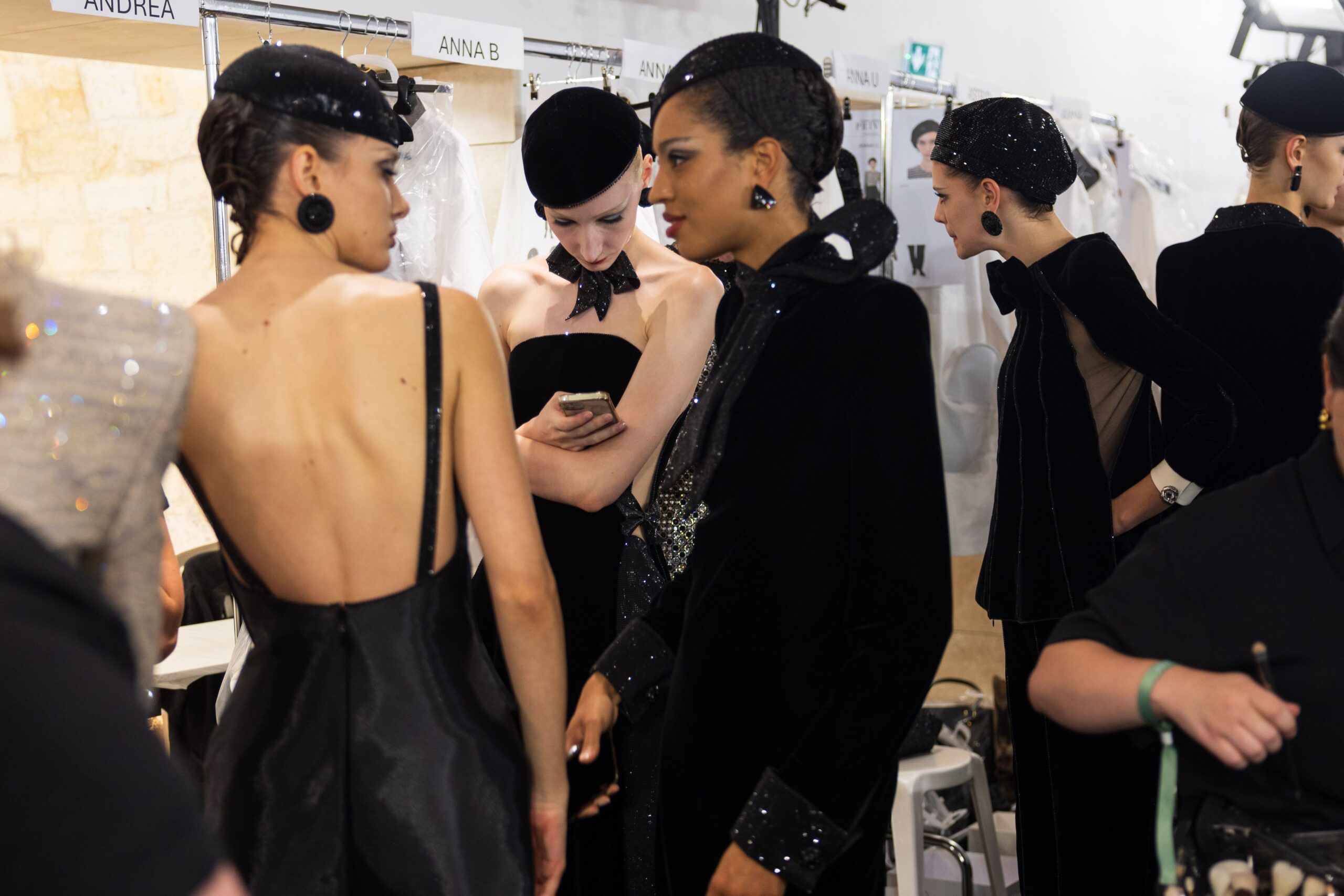 Backstage at Giorgio Armani Privé Couture Fall 2025: A Sanctuary of Glamour and Grace