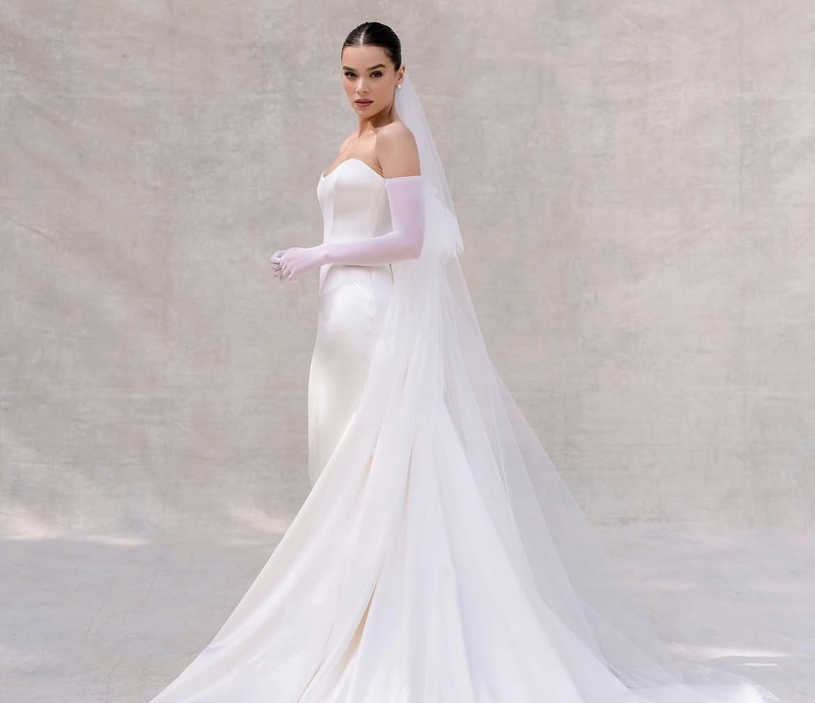 A Cinematic Silhouette: Hailee Steinfeld’s Tamara Ralph Couture Bridal Masterpiece
